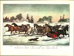 Buy Vintage 1952 American Currier And Ives Print From Lithograph Book 9x13 Size • 25.50£