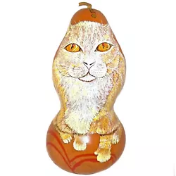 Buy Buddy The Cat Folk Art Carved Gourd Hand Painted Artist Signed Margie Lopez Read • 107.86£