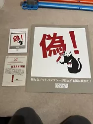 Buy Real Not Banksy FAKE! JAPANESE IMPORT Paint Rat Signed Art Print #/250 COA • 175£