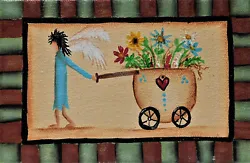 Buy Angel With Flower Wagon Painting Art By Rain Crow • 24.96£
