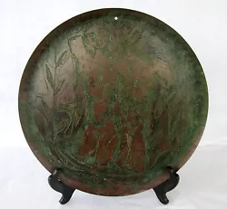 Buy Mid Century Etched Bronze Plate/ Charger  Adam & Eve  Signed Remo • 4,011.15£