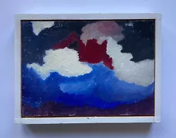 Buy Small Oil Painting Denmark Modern Art Benny Kurt Jensen Clouds Uvgr 15 X 20 CM • 37.87£