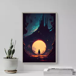 Buy Alien City Beneath The Sun 2 Poster, Art Print, Painting, Artwork, Gift • 5.50£