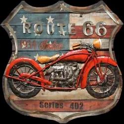Buy Home And Garden Decor Custom Artwork Painting 3d Metal Motorcycle Wall Sculpture • 157.19£