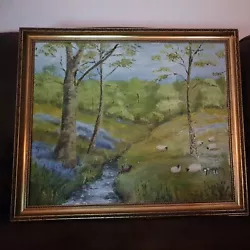 Buy Margaret  D.A.Turner Signed Oil Painting On Canvas  Bluebell Wood  Gilt Frame • 95£