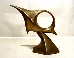 Buy Vintage Abstract Brass Fish Shark Scupture Franz Hagenauer - Picasso Style Mcm • 425.25£