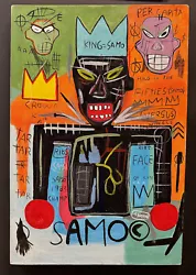 Buy Jean Michel Basquiat 1983 Acrylic Painting On Canvas Signed Stamped 23 X15  • 32,037.16£