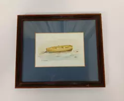 Buy Lone Boat Painting C J Barker Art Print Shoreline Coastal Beach Framed I18 P439 • 5.95£