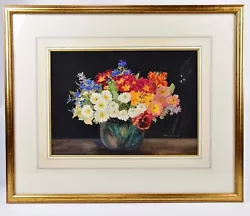 Buy Eva Savory 1882-1938 Still Life Flowers In A Vase Watercolour Painting • 60£