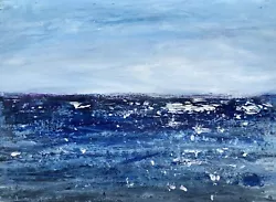 Buy OOAK James Ruddy Acrylic Painting-14 X 20cm Abstract Impressionist Seascape • 24£