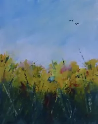 Buy Original Painting Landscape Daffodils 12 X 9ins Dorset Artist Christine Ingram • 45£