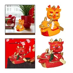 Buy Chinese New Year Dragon Figurine Shaking Ornaments Spring Festival Decor For • 13.31£
