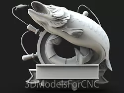 Buy 3D Model STL File For CNC Router Laser & 3D Printer Fishing Sign • 2.47£