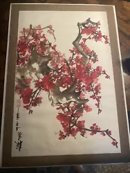 Buy Chinese Cherry Blossom Tree Original Watercolor Painting Signed • 74.80£