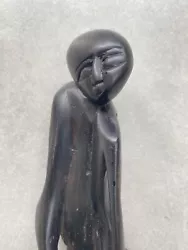 Buy Mid Century 45cm Tall Hand Carved Wooden Sculpture From Mozambique  • 100£