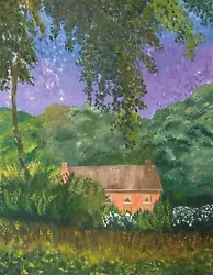 Buy Summer Landscape: Original Oil Painting Of A Village House In The Countryside • 90.13£