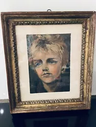 Buy 19/20th Century Oil Painting Portrait Young Blond Boy Artist Unknown • 99£