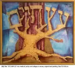 Buy Jewish Art Judaica ORIGINAL On Canvas Contemporary Korzeniak Tree Of Life Etz • 4,409.97£