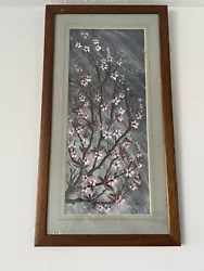 Buy Antique Mid-century Blossom Watercolour Looks Asian • 25£