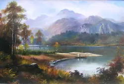 Buy Original Oil On Canvas Painting  Scottish Highlands George Willis Pryce,signed • 225£