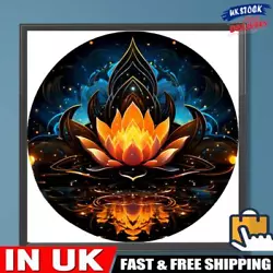 Buy Paint By Numbers Kit On Canvas DIY Oil Art Lotus Flower Home Wall Decor 40x40cm • 8.39£
