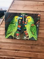 Buy Amazon Parrot Bird Wildlife Original Acrylic Painting Pre- Owned • 34.99£