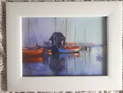 Buy Original Pastel Painting Harbour Boats - Art • 40£