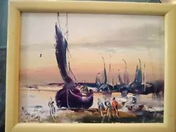 Buy Unusual Oil Painting Board Abstract Composition Fishing Boats  • 14.99£