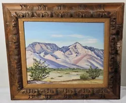 Buy Oil Painting California Desert Landscape By Patricia Livingston 1960s Wood Frame • 306.17£