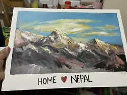 Buy Acrylic On Canvas Nepal Mountains Painting • 35£