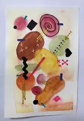 Buy BRAND NEW ARTWORK  Original Painting Watercolour Abstract 6” X 4” • 2.80£