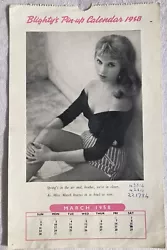 Buy Vintage Pin-up Calendar Girl Page Miss March Blighty’s Pin-Up Calendar 1958 • 4.99£