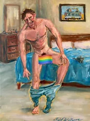 Buy Original Gay Male Interest Art Oil Painting By Daniel W Green Portrait Man Nude • 237.67£