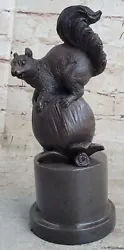 Buy Figure Brass Sculpture Squirrel Sculptor Bookrest Peanuts Big Detail • 195.05£