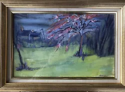 Buy Mary Batchelor 1944-2017- Acrylic On Board Painting- Cherry Blossom Helensburgh • 295£