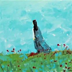 Buy Girl On Flower Top Hill Contemporary Impressionist Painting On Canvas  • 69£