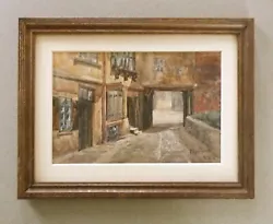 Buy Tombland Alley, Norwich. Undated Antique Original Watercolour In An Oak Frame. • 48£