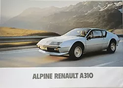 Buy Alpine Renault A310 Rare Vintage A1 Car Poster • 23.99£