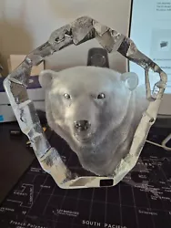 Buy MATS JONASSON - POLAR BEAR- Lead Crystal LARGE Signed Art Glass Sculpture • 53.75£