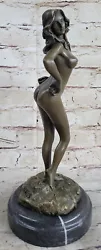 Buy Nude Erotic Woman Walking W/ A Provocative Pose Bronze Belle Sculpture Statue • 394.31£
