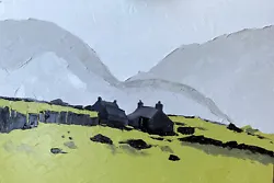 Buy Welsh Art Oil Painting - ‘Pencarnisiog’ - After Kyffin Williams • 50£