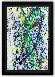 Buy Wyland- Original Watercolor Painting On Deckle Edge Paper  Abstract Drip  • 28,461.87£