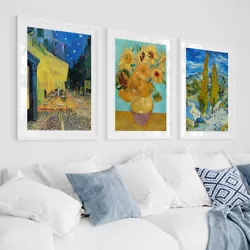 Buy Van Gogh Wall Art Oil Painting Living Room Prints Posters Pictures Café Terrace • 3.75£