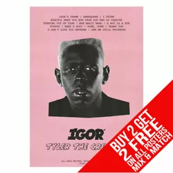 Buy Tyler The Creator Bb1 Igor Poster Art Print A4 A3 Size Buy 2 Get Any 2 Free • 8.97£