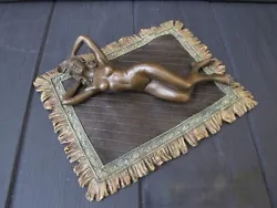 Buy Vintage Bronze Erotic Figurine - Girl On The Carpet. Brand. Art  Deco. Rare • 541.80£