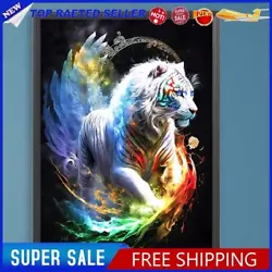 Buy Paint By Numbers Kit On Canvas DIY Oil Art White Tiger Home Wall Decor 30x40cm • 6.63£