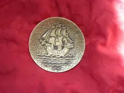 Buy P LE FAGUAYS Bronze Art Deco Empty Cup Pocket Ashtray Sailboat Marine • 13.73£