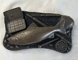 Buy David Hughes Fly Fishing Salmon Sculpture. Paperweight. • 55£