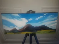 Buy Mourne Mountains Acrylic Painting On Canvas. Original Painting. 20 X8  • 55£