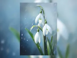 Buy Delicate Whispers: A Watercolor Painting Print Of Snowdrop Flowers 5 X7  • 4.99£